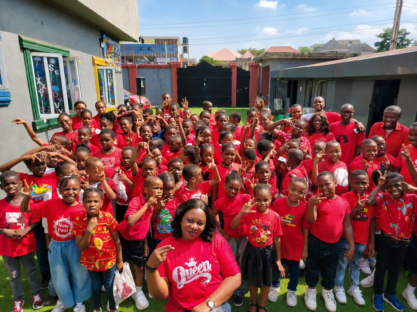 Petra Academy students and staff celebrating their Valentine’s Day Love Feast