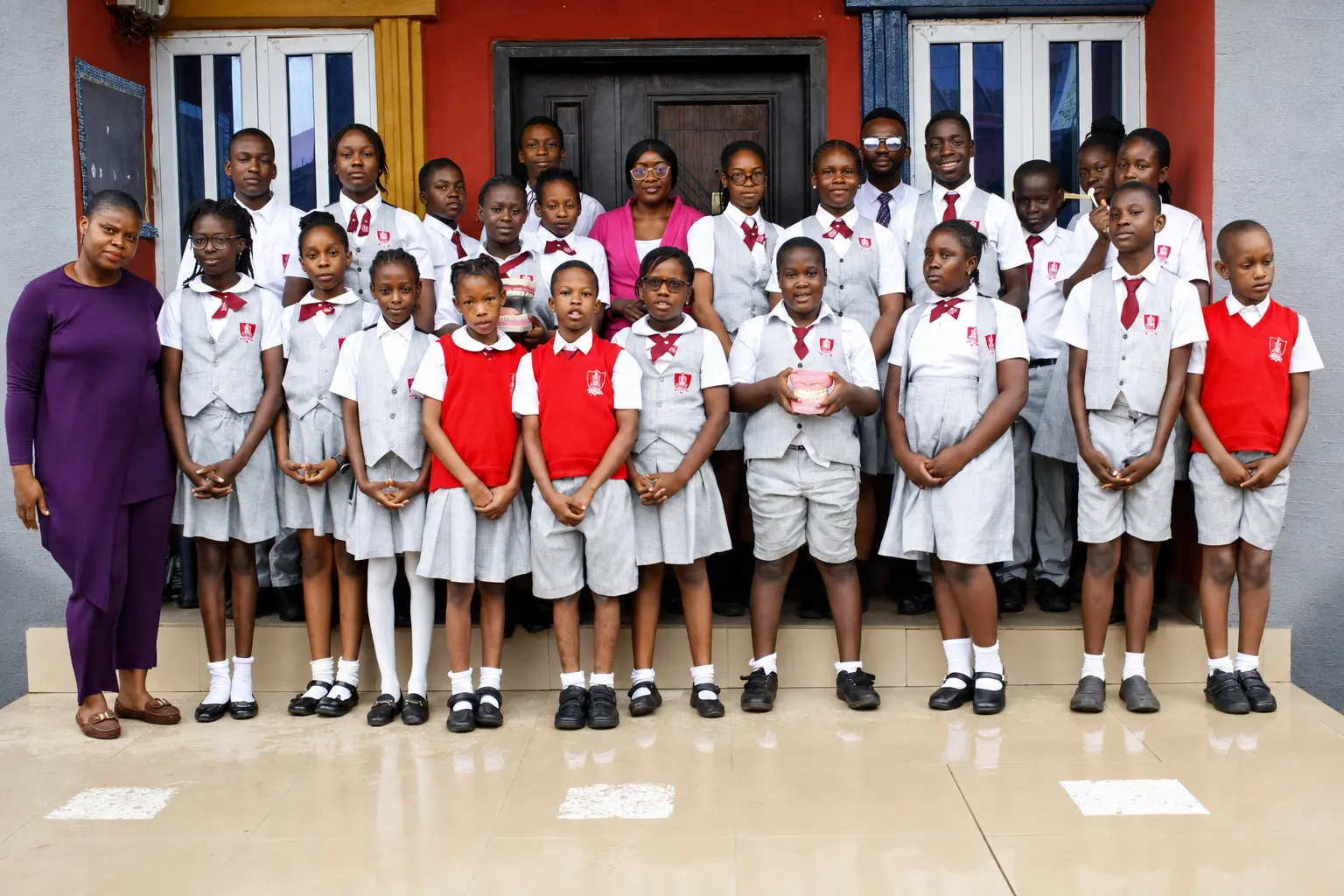 Petra Academy students and educators gathered together at the school